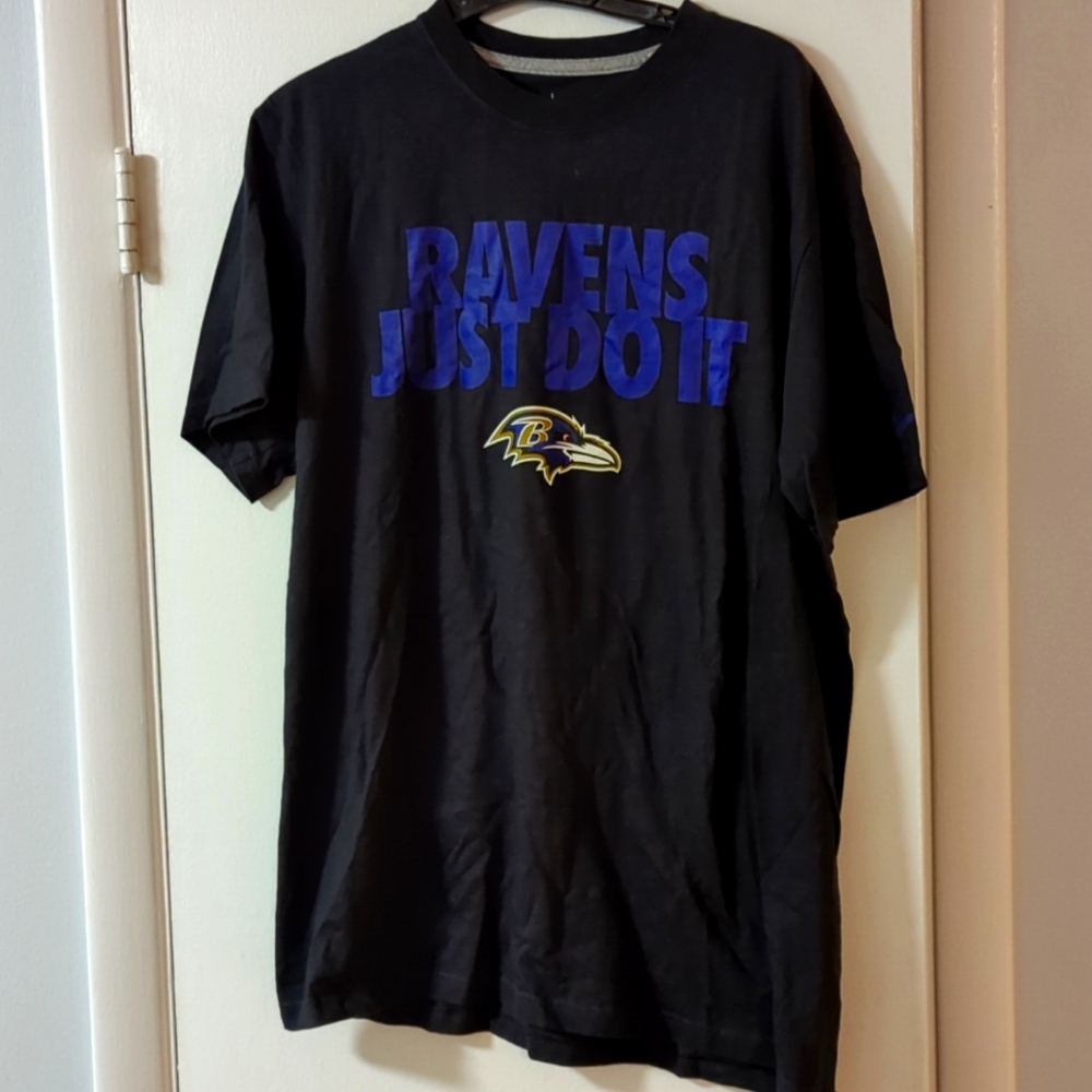 Nike Men's Baltimore Ravens Just Do It NFL T-shirt Black Size L